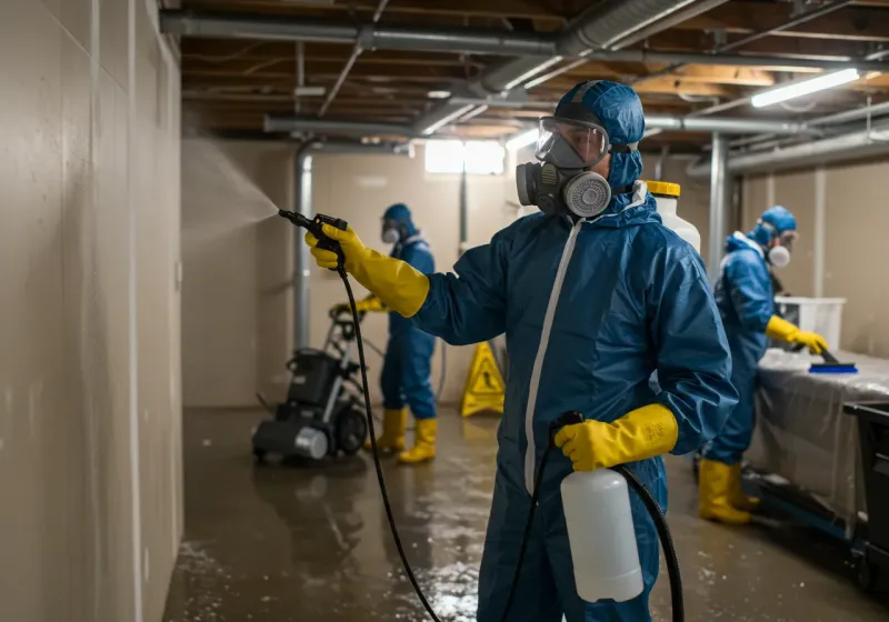 Basement Sanitization and Antimicrobial Treatment process in Posen, IL